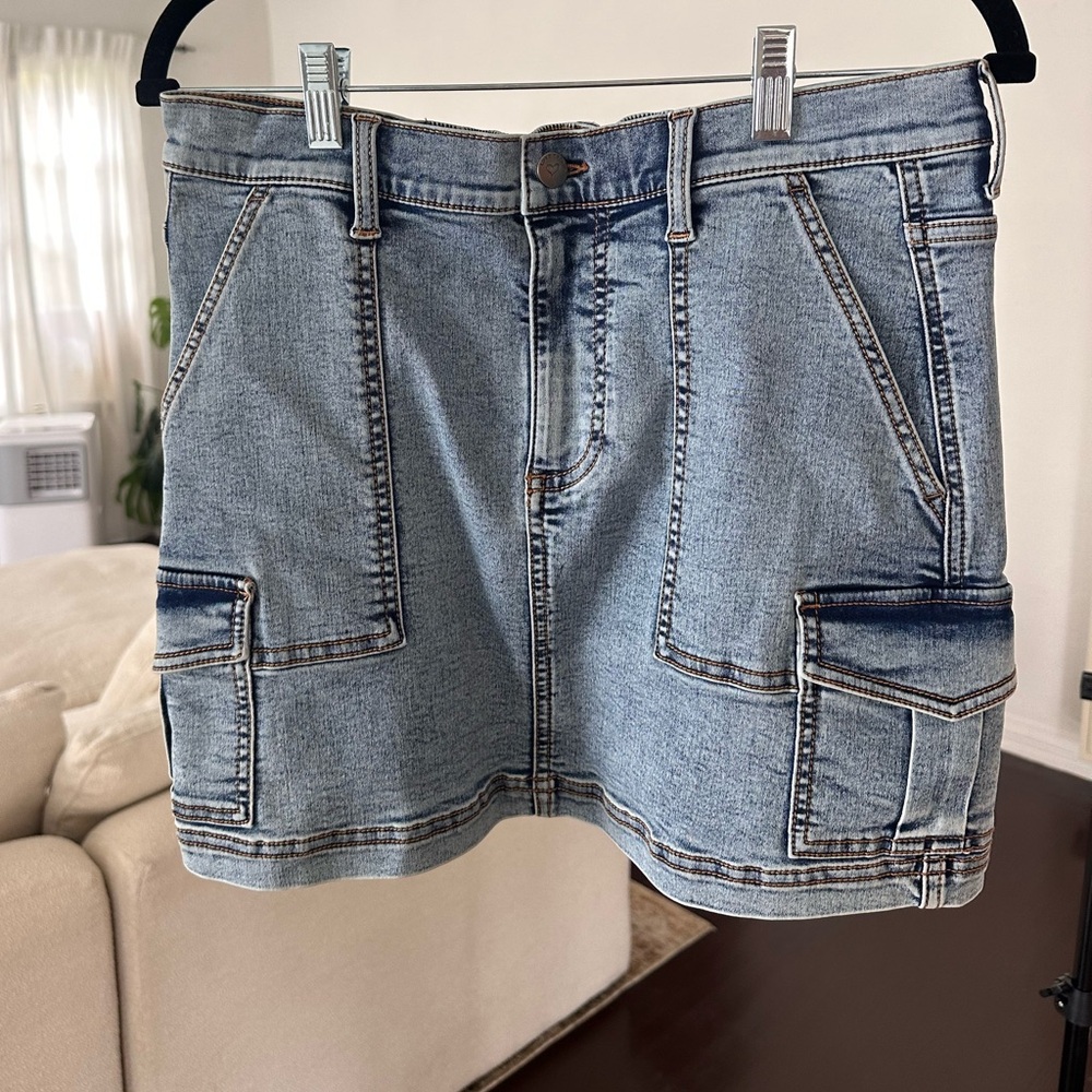 Denim Cargo Women Skirt